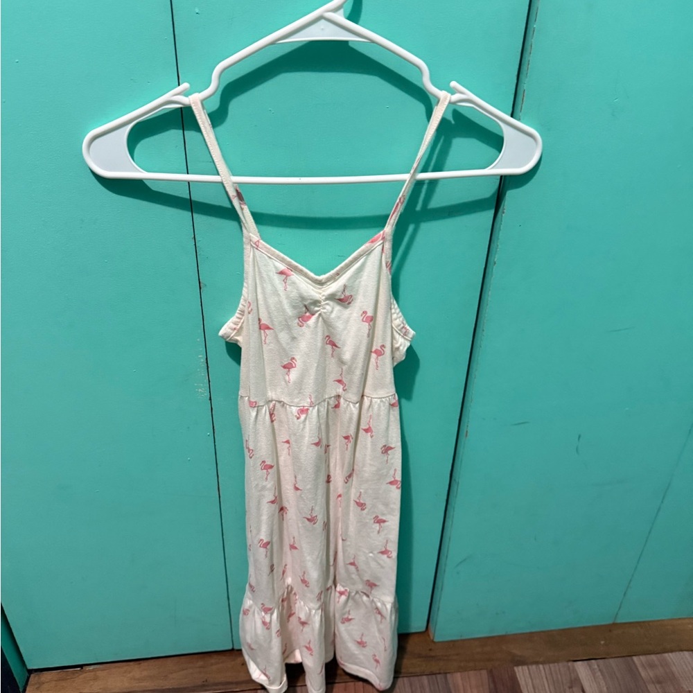 Old Navy Cream and Pink Kids Casual Dress